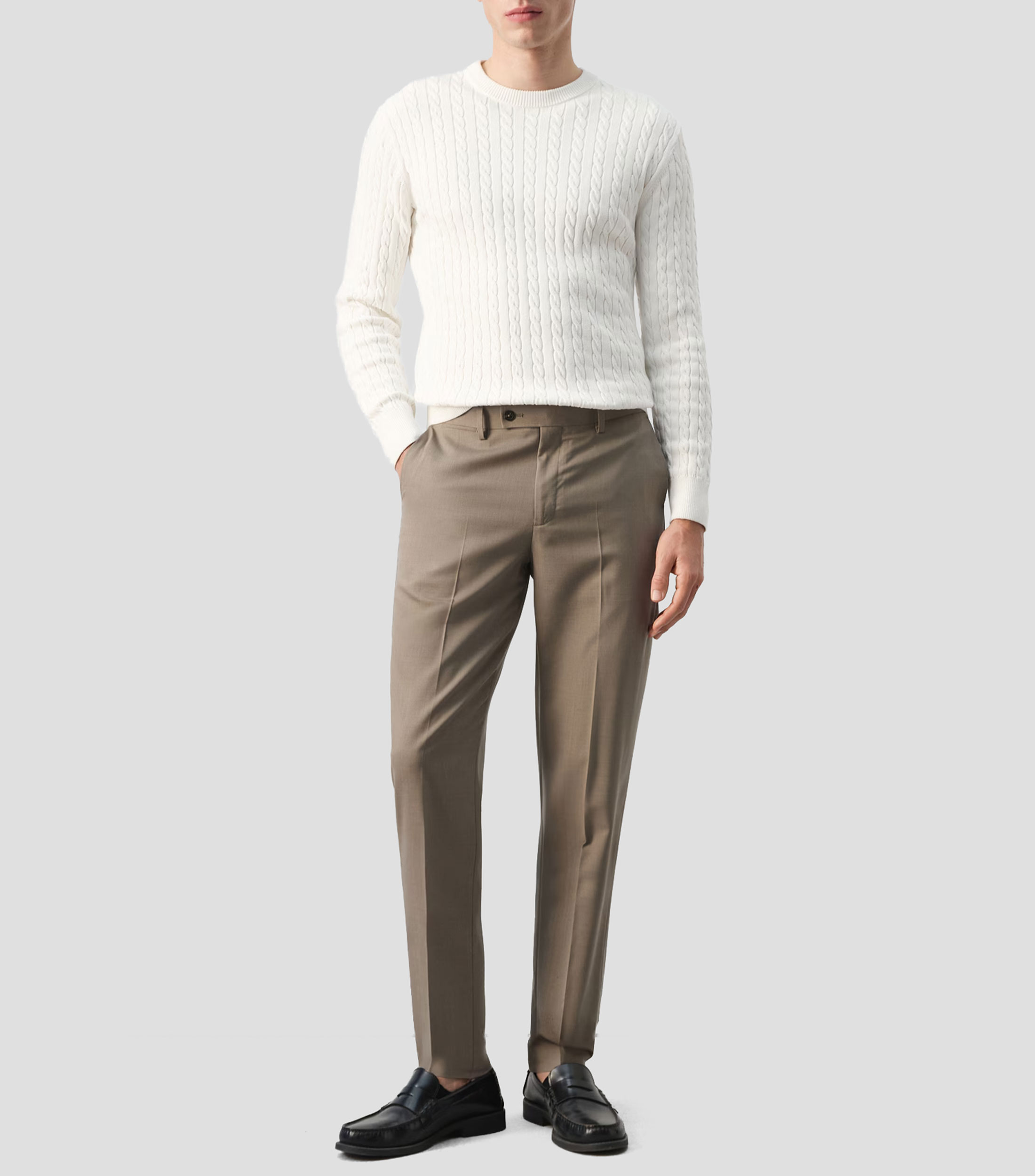 Suéter cuello redondo Hombre